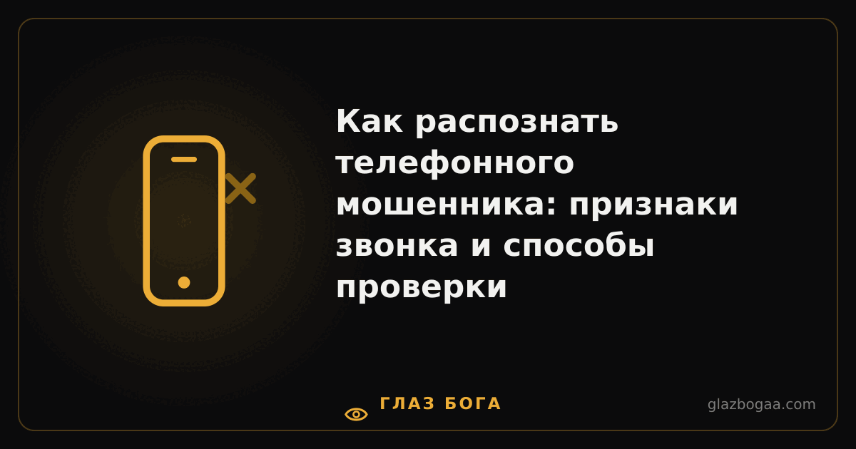 Глаз Бога — Как распознать телефонного мошенника: признаки звонка и способы проверки